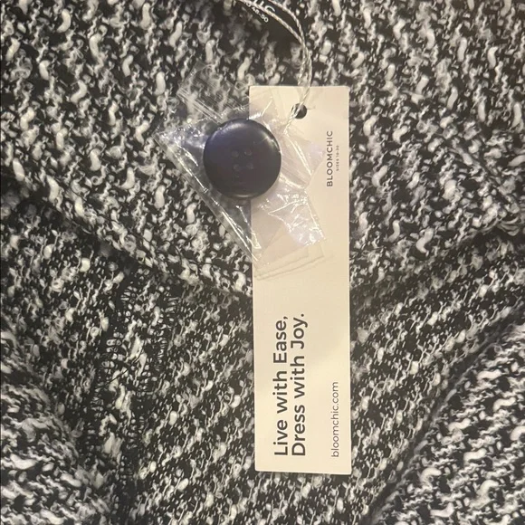 Anthropologie Black and White Pea Coat - Picture 3 of 5